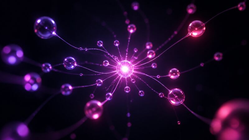 Network of glowing nodes converging on a bright centre, representing real engagement