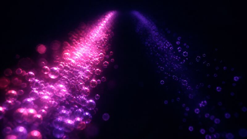 Two contrasting streams of light showing real traffic versus hollow bot traffic